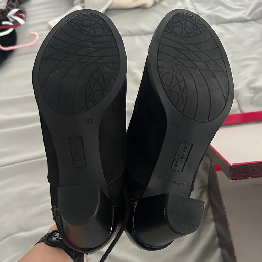 Dexflex Comfort Black Glossy Lace-Up heels - Picture 4 of 7